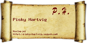 Pisky Hartvig névjegykártya